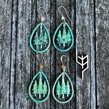 Load image into Gallery viewer, Framed Patina Tree Earrings