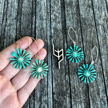 Load image into Gallery viewer, Patina Sunburst Earrings