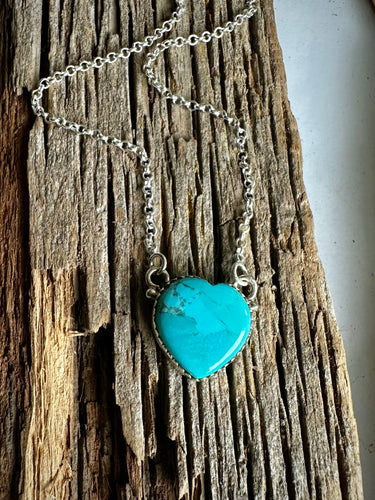 Kingman Turquoise Heart Necklace