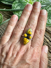 Load image into Gallery viewer, Honey Dahlia Turquoise Triangles Ring