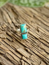 Load image into Gallery viewer, Kingman Turquoise Square and Rectangle Ring