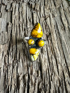 Honey Dahlia Turquoise Triangles Ring