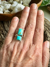 Load image into Gallery viewer, Kingman Turquoise Square and Rectangle Ring